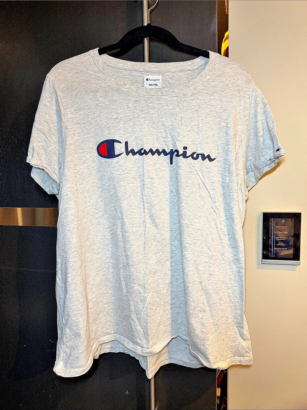 Champion Classic Script Logo T-Shirt women’s Cotton Logo Tee XXL